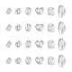 Cheriswelry 90 Stück 6 Stil UV-Beschichtung transparente Regenbogen schillernde Acrylperlen OACR-CW0001-04-2
