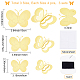 Creatcabin 3set 3d mariposa pvc espejos pegatinas de pared DIY-CN0001-85C-2