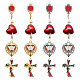 Pandahall 16 pièces 8 styles pendentifs en alliage d'émail de style tibétain ENAM-TA0001-83-1