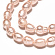 Brins de perles de culture d'eau douce naturelles ovales X-PEAR-R015-44-4
