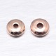 Real Rose Gold Plated Saucer 925 Sterling Silver Spacer Beads STER-M103-01-3mm-RG-1