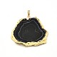 18K Golden Plated Eco-Friendly Brass Dragon Veins Agate Nuggets Big Pendants G-F213-03-RS-3