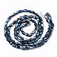 Electroplate Glass Beads Strands EGLA-S194-02A-02-3