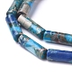 Brins de perles synthétiques turquoise et jaspe impérial assemblés G-D0006-A01-3