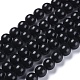 Chapelets de perles en pierre noire naturelle G-I288-A02-8mm-1
