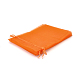 オーガンジーバッグ巾着袋  長方形  ダークオレンジ  25x18cm X-OP-18x25cm-1-1