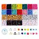 5 couleurs de perles de lettres acryliques rondes plates DIY-YW0002-54-1