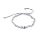 Bracelets de perles tressées coréennes réglables en cordon de polyester ciré unisexe BJEW-JB04669-02-1