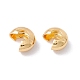Brass Crimp Beads Covers KK-P219-05B-G02-1