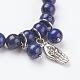 Lapis Lazuli Beads Necklaces and Bracelets Jewelry Sets SJEW-JS00906-03-7