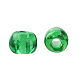 ガラスシードビーズ  トランスペアレント  ラウンド  丸い穴  濃い緑  12/0  2mm  穴：1mm  約3333個/50g  50 G /袋  18袋/2ポンド SEED-US0003-2mm-7B-4