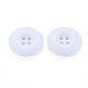 4  - 正孔樹脂ボタン  フラットラウンド  ホワイト  19x4mm  穴：2mm BUTT-N018-059-2