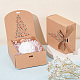 Quadratische Schmuck-Geschenkboxen aus Kraftpapier CBOX-WH0003-35C-4
