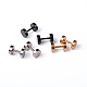 Boucles d'oreilles cartilage barbell plat rond 304 acier inoxydable EJEW-L164-04-1