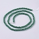 Brins de perles rondes en verre teinté écologique HY-A002-3mm-RB118-2