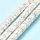 Electroplated Natural Lava Rock Beads Strands G-G984-03S-2