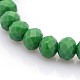 Faceted Opaque Solid Color Crystal Glass Rondelle Beads Stretch Bracelets BJEW-F072-11-2