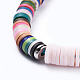 Handmade Polymer Clay Heishi Beads Braided Bracelets BJEW-JB04428-M-3