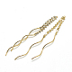 Brass Chain Tassel Big Pendants X-KK-T032-164G-1