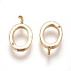 Real 18K Gold Plated Brass Charms X-KK-Q669-32G-2