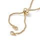 Brass Rhinestone Slider Bracelet Makings KK-E068-VD014-2-3