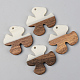 Ciondoli in resina opaca e legno di noce RESI-S389-052B-C04-1