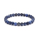 Ensemble de bracelets extensibles en perles rondes avec pierres mélangées naturelles et synthétiques de style 3pcs 3 BJEW-JB08587-10