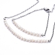 Juego de joyas incluye collar y pulsera de cadenas rolo de acero inoxidable 304 SJEW-JS01097-2