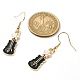 Golden Alloy Enamel Dangle Earrings for Women EJEW-JE05657-3