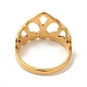 Chapado en iones (ip) 201 corona de acero inoxidable anillo de dedo grueso para mujer RJEW-G266-38G-2
