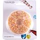 Pandahall elite 1 scatola semicircolare di cabochon a cupola in acrilico con perla imitazione verga d'oro SACR-PH0001-32-7