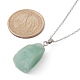 Colliers avec pendentif en forme de pépite de pierres précieuses naturelles mélangées NJEW-JN04507-5
