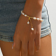 Bracelet coulissant en perles d'imitation et acier inoxydable NU9902-3