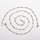 Rhombus 304 Stainless Steel Chain Necklaces and Bracelets Sets STAS-P047-46-3