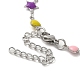 304 Halskette mit Stern- und Herzgliedern aus Edelstahl NJEW-H018-01P-3