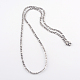 304 Stainless Steel Figaro Chains  Necklaces NJEW-R063-19P-2