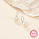 Boucles d'oreilles pendantes en argent sterling plaqué rhodium 925 BC3718-2-3
