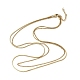 Ожерелья из квадратной змейки из нержавеющей стали 304 NJEW-S453-01G-B-4