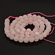 Frosted Natural Rose Quartz Round Beads Strands G-N0120-43-6mm-2