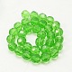 Faceted Glass Round Beads Strands X-GF10mmC16Y-2