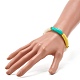 Gebogenes Rohr aus undurchsichtigen Acrylperlen Stretch-Armband für Teenager-Mädchen BJEW-JB06940-04-3