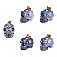 5pcs galvanoplastie pendentifs en verre k9 EGLA-SZ0001-31-1