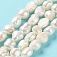 Fili di perle di perle d'acqua dolce coltivate naturali PEAR-Z002-11-2