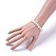 Natural Pearl Stretch Bracelets BJEW-JB04735-01-3