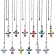 CRASPIRE 12 Color Angle Ceiling Fan Pull Chain Extender Charm Pendant Crystal Decorative 12.6 Inch Extension Connector Ball Bead Cord Replacement Hanging Ornaments for Lighting Lamp Bedroom Decor AJEW-AB00130-1