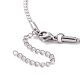 304 bracelets de cheville chaîne serpentine en acier inoxydable AJEW-G024-04P-3