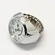 Relojes de cuarzo anillo elástico de hierro RJEW-R119-11B-2