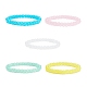 6.5MM Imitation Jade Glass Round Beaded Stretch Bracelet for Women BJEW-JB07658-1