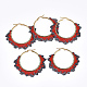 Серьги-кольца из японского бисера ручной работы SEED-T002-44-1