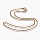 304 Stainless Steel Mesh Chain Necklaces NJEW-L167-03C-G-2
